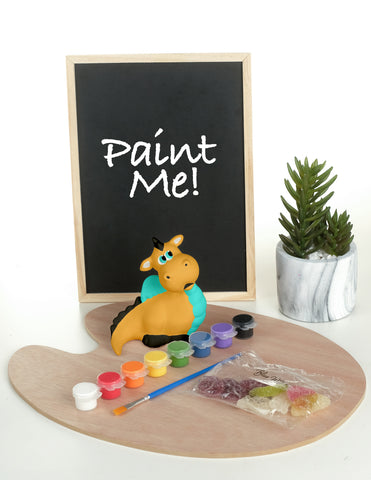Paint Your Own Ceramic Dragon Kit with Acrylics and Vegan Jellies