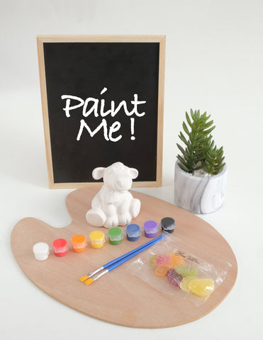 Paint Your Own Ceramic Cow Kit with Acrylics and Vegan Jellies